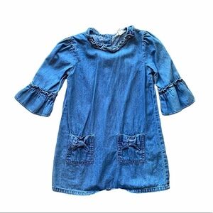 River Island Chambray Bell Sleeve Dress UK 18-24 months